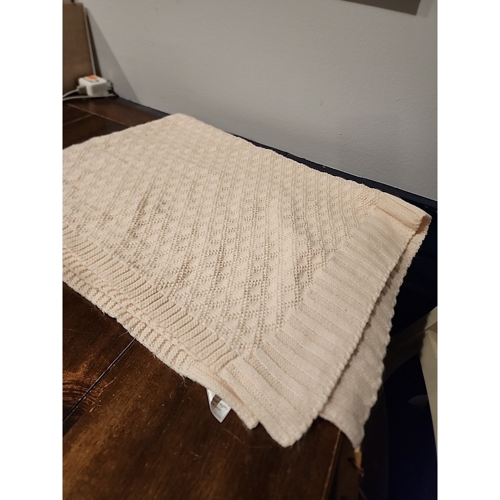 Carters Textured‎ Knit Baby Blanket PINK Acrylic 40"x30"